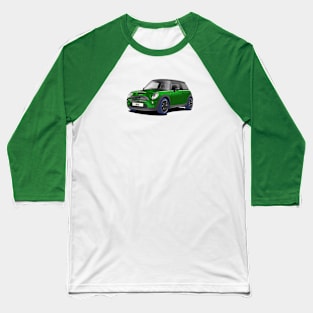 Mini Cooper in Green Baseball T-Shirt